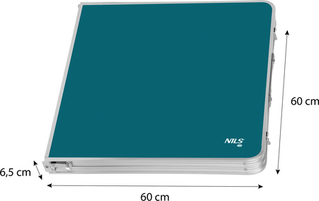 Stół turystyczny kempingowy Nils Camp NC1605 składany niebieski 120x60x70cm