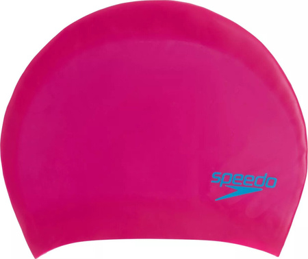 Dziecięcy czepek silikonowy Speedo na długie wlosy Long Hair Cap JU begonia pink/lapis blue