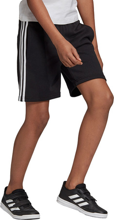 Spodenki dla dzieci adidas Essentials 3 Stripes Knit Short czarne DV1796