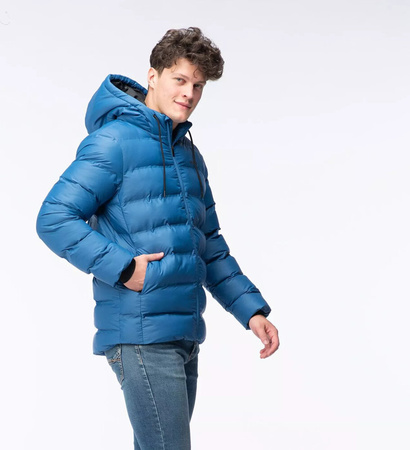 Męska kurtka zimowa puchowa pikowana z kapturem Hi-tec Diorro rozmiar L