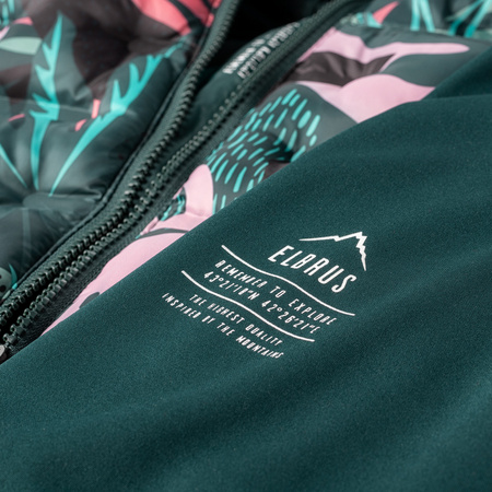Dziecięca kurtka przejściowa softshell z ociepleniem pikowana Elbrus Emini Tg zielona rozmiar 152