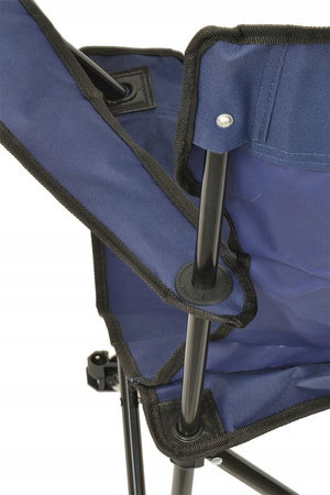 Krzesło turystyczne składane fotel kempingowy 50x50x80cm granatowe