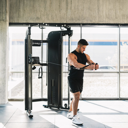 ARES PRO BRAMA DO ĆWICZEŃ Z WYCIĄGIEM I STOSEM COMMERCIAL HMS