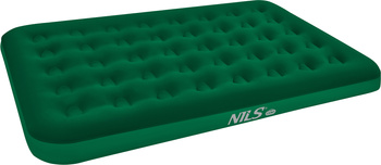 Materac welurowy dwuosobowy kempingowy Nils Camp NC2802 zielony 191x137x22 cm