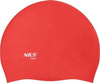 Czepek silikonowy dots Nils aqua nqc jednokolorowy czerwony