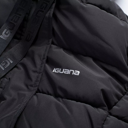 Damski płaszcz pikowany zimowy z kapturem Iguana Manka W rozmiar XL