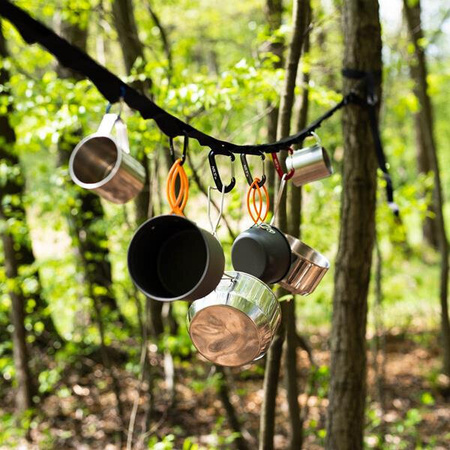 Lina turystyczna kempingowa organizer Nils camp NC1771 mocna czarna regulowana 425 cm