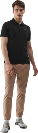 Koszulka męska polo 4F M130 czarna 4FWSS24TPTSM130 20S