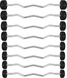 Sztanga/gryf stały łamany gumowany HMS GSL-15 15 kg