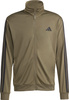 Dres męski adidas Sportswear Basic 3-Stripes Tricot Tracksuit khaki JI8854