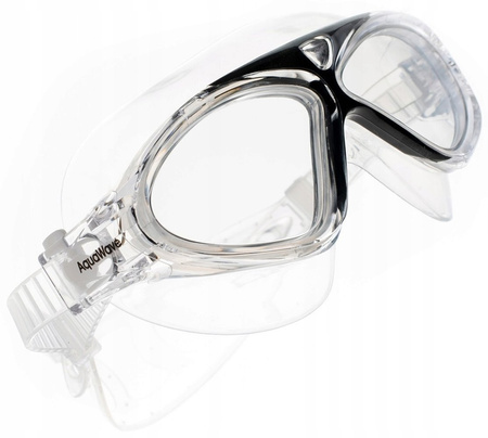 Okularki pływackie maska dla dorosłych Aquawave Fliper przezroczysto-czarna