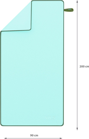 Ręcznik turystyczny z mikrofibry szybkoschnący Nils NCR13 zielony 200x90 cm