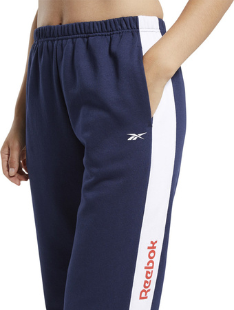 Spodnie damskie Reebok Te Linear Logo granatowe FU2252