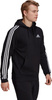 Bluza męska adidas Essentials Fleece 3-Stripes Hoodie czarna GK9072