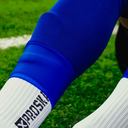 Opaski silikonowe do ochraniaczy piłkarskich Proskary niebieskie