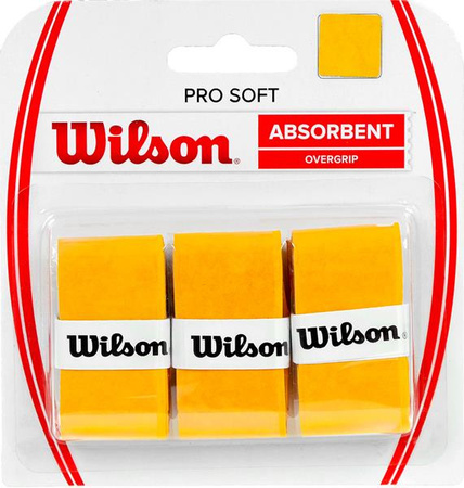 Owijka Wilson Pro Soft Absorbent Overgrip żółta 3 sztuki WRZ4040GO