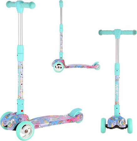 Hulajnoga dziecięca Nils fun hlb15a mint led