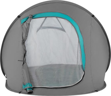 Namiot kempingowy turystyczny samorozkładający Nils camp NC3743 szaro-turkusowy 220x120x95cm