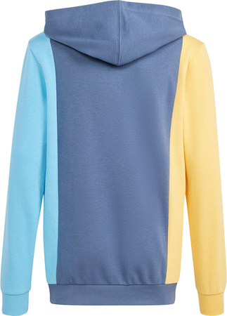 Bluza dla dzieci adidas CB FT HD niebiesko-żółta IS2689