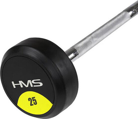 Sztanga/gryf stały gumowany HMS GSG-25 25kg