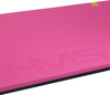 Mata do ćwiczeń fitness klubowa z otworami HMS Premium MFK02 120x60x2 cm różowo-czarna