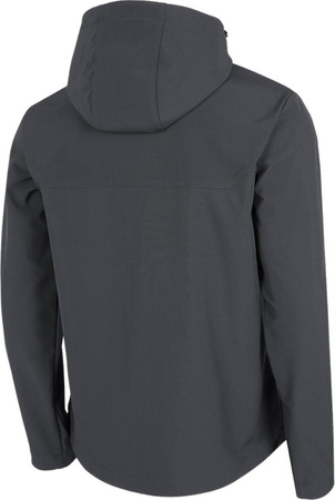 Kurtka przejściowa softshell z kapturem męska 4F membrana 5000 szara H4Z22 SFM001 22S