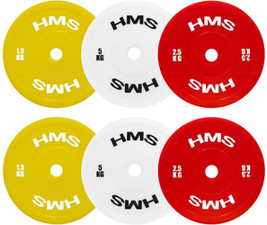 Tpp zestaw talerzy olimpijskich technicznych HMS pe 2 x 1.5 - 5 kg (18 kg)