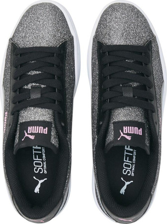 Buty dziecięce Puma Smash v2 Glitz Glam srebrne 367377 26