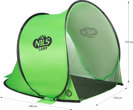 Namiot plażowy samorozkładający Nils Camp NC3173 zielony