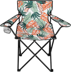 Krzesło fotel turystyczne składane Nils camp NC1625 liście 80x80x47cm
