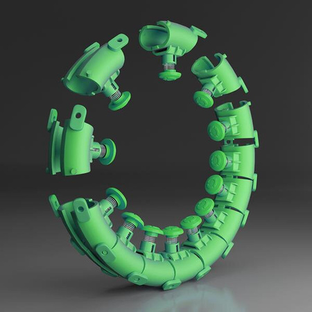 Hula hop z wypustkami i obciążnikiem HMS hhw01 zielone