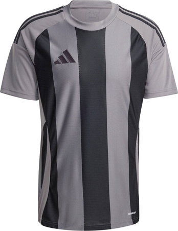 Koszulka męska adidas Striped 24 Jersey szaro-czarna IW2145