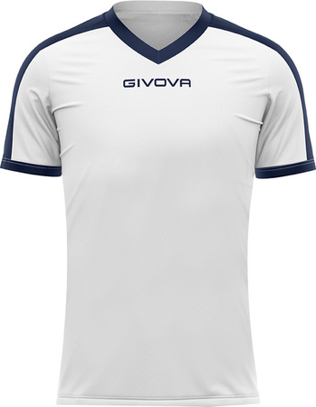 Koszulka Givova Revolution Interlock biało-granatowa MAC04 0304