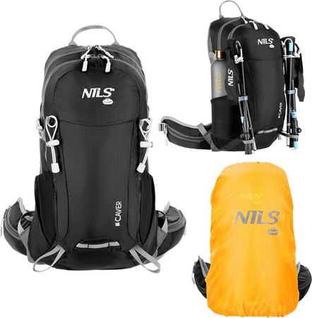 Plecak turystyczny trekkingowy górski czarny caver 18l Nils camp NC1950
