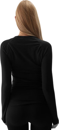 Bielizna termoaktywna termiczna bezszwowa koszulka bluza damska 4F F152 czarna 4FWAW24USEAF152 20S