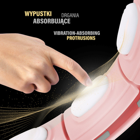 Hula hop pink z magnesem i obciążnikiem licznik HMS hhm15