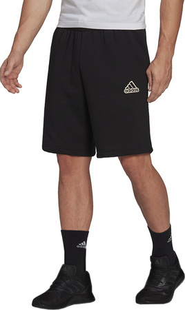 Spodenki męskie adidas Essentials Feelcomfy French Terry Shorts czarne HE1815