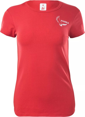 Damska koszulka bluzka z krótki rękawem bawełniana Huari Poland Fan rozmiar XL