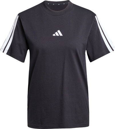 Koszulka damska adidas Essentials 3-Stripes Cotton czarna JM2393