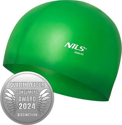 Czepek silikonowy Nils aqua nqc jednokolorowy gr02 zielony