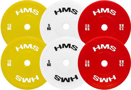 Zestaw talerzy olimpijskich obciążenie PE HMS 2 x 1.5 KG