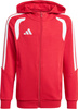 Bluza dla dzieci adidas Tiro 26 League Sweat Full Zip Hoodie czerwona KF9101