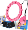 Zestaw hula hop z wypustkami i obciążnikiem One Fitness różowe oha02   pas wyszczuplający br160