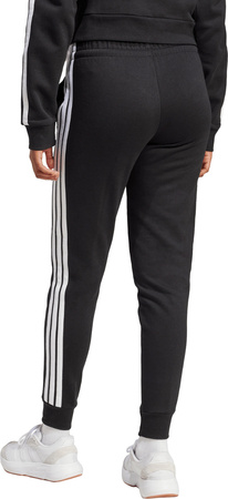 Spodnie damskie adidas Essentials 3-Stripes Fleece Slim czarno-białe JX2543