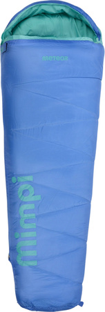 Śpiwór turystyczny mumia Meteor Mimpi niebiesko-miętowy 16940
