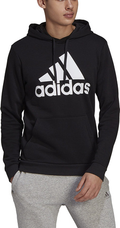 Bluza męska adidas Essentials Fleece Big Logo Hoodie czarna GK9220