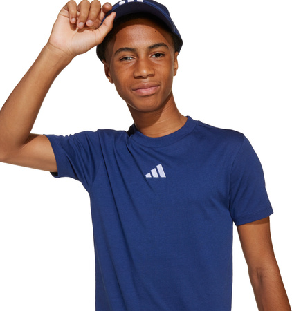 Koszulka dla dzieci adidas Essentials Tee 160 granatowa JY0613