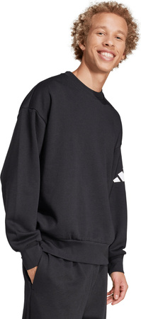 Bluza męska adidas Essentials Loose Fit 3 Bar Logo czarna JF3542