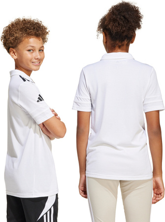 Koszulka dla dzieci adidas Squadra 25 Polo biała JY3414