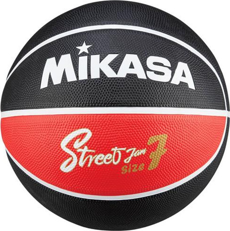 Piłka do koszykówki koszykowa Mikasa czarno-czerwona BB702B-BKRW